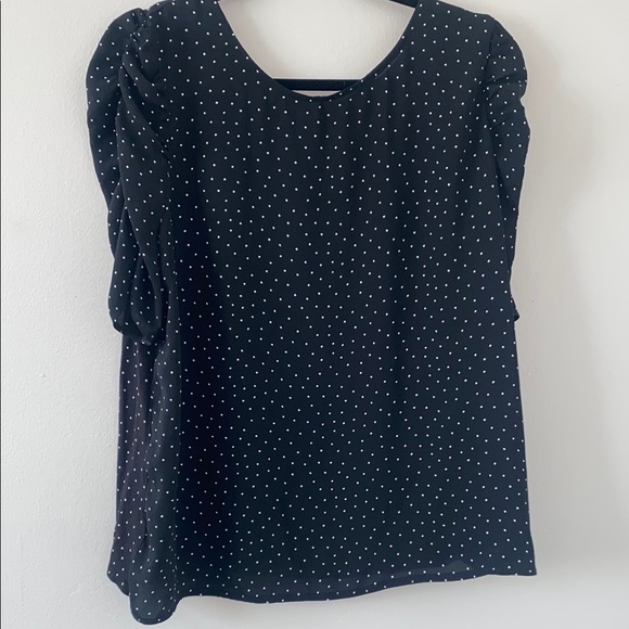 LOFT Tops - Loft Black Polka Dot Women's Top